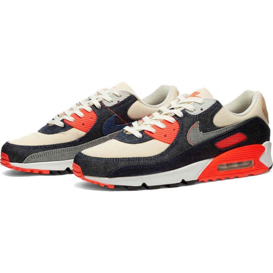 新品本物 ナイキ Nike メンズ スニーカー エアマックス 90 シューズ 靴 Air Max 90 Dnhm Denim Infrared Ecru 高級感 Tellosystems Com
