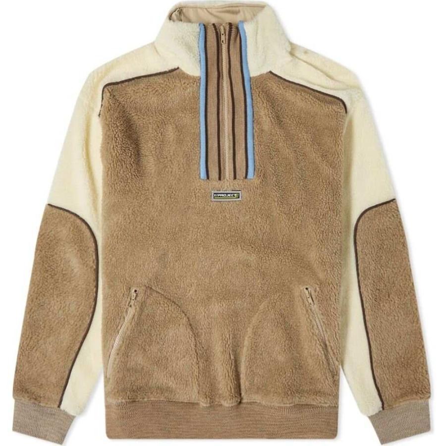 人気ブランド新作豊富 ワイプロジェクト Y Project Beige Cream Blue Sweater Fleece Shoulder Clip トップス フリース レディース フリースジャケット サイズ Xs Cienciadigitaleditorial Com