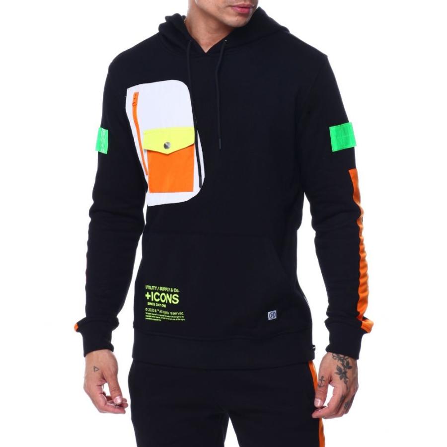 ハドソンエヌワイシー Hudson Nyc 限定special Price メンズ パーカー Hoody トップス Pocket Black Stacked