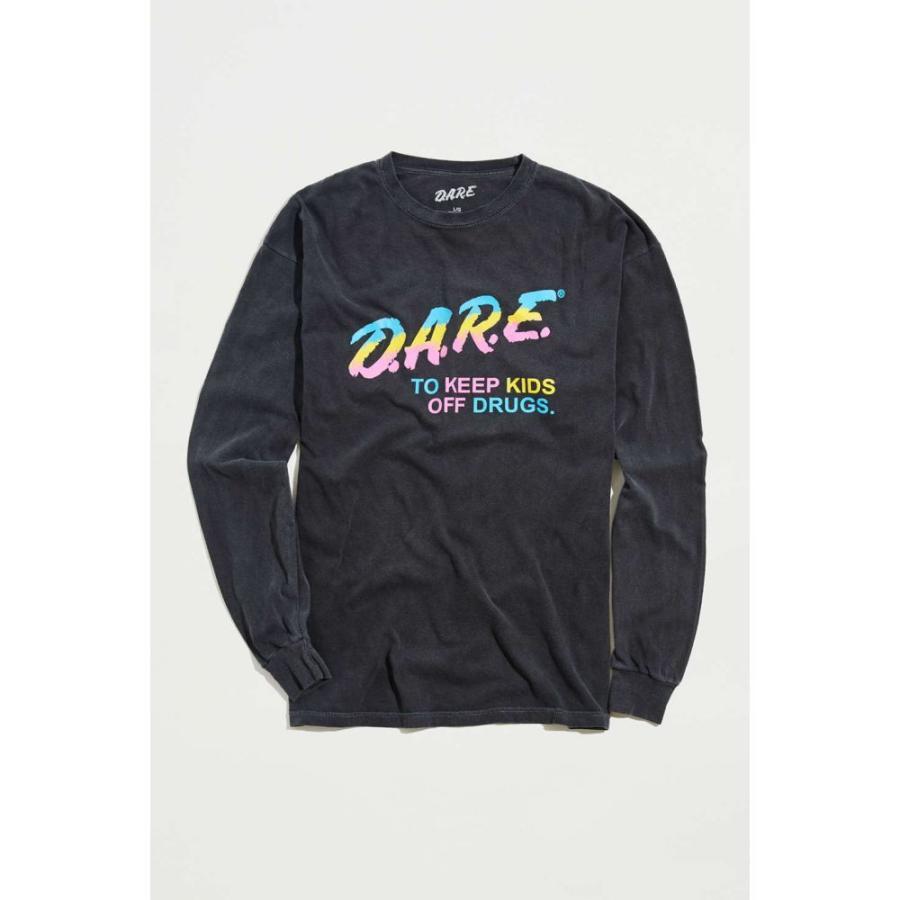 【高額売筋】 トップス 長袖Tシャツ メンズ Outfitters Urban アーバンアウトフィッターズ D.A.R.E. Black Tee Sleeve Long Multi-Color 長袖