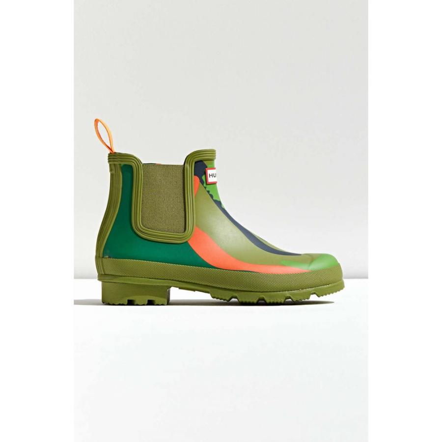 ハンター Hunter メンズ レインシューズ 長靴 チェルシーブーツ シューズ 靴 Printed Chelsea Rain Boot Olive Www Erhamah Com
