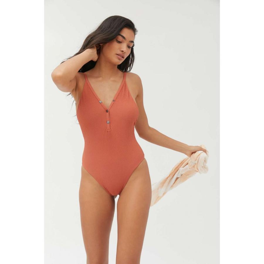 ビラボン Billabong レディース ワンピース 水着 ビーチウェア Uo Exclusive Under The Sun Ribbed One Piece Swimsuit Bronze Www Nlqp Com