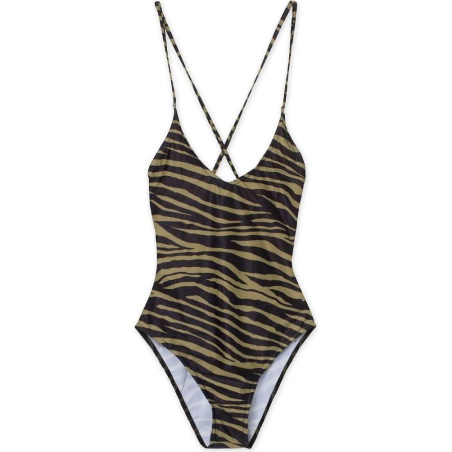 レズメ Resume レディース ワンピース 水着 ビーチウェア Ummi Zebra Print One Piece Swimsuit Olive Supersport Tn