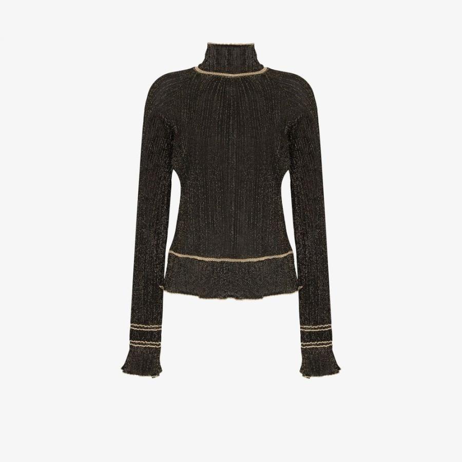 ピーター ピロット Peter Pilotto レディース トップス Metallic Sheer Top Black Rainbowbookclub Org