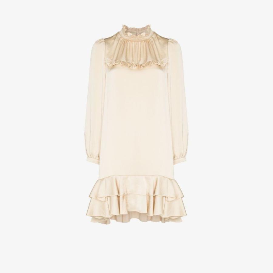 送料無料 Neutrals Dress Mini Ruffle Neck High ワンピース ドレス ミニ丈 ワンピース レディース Chloe By See クロエ レディース ワンピース クロエ Chloe By See ワンピース チュニック