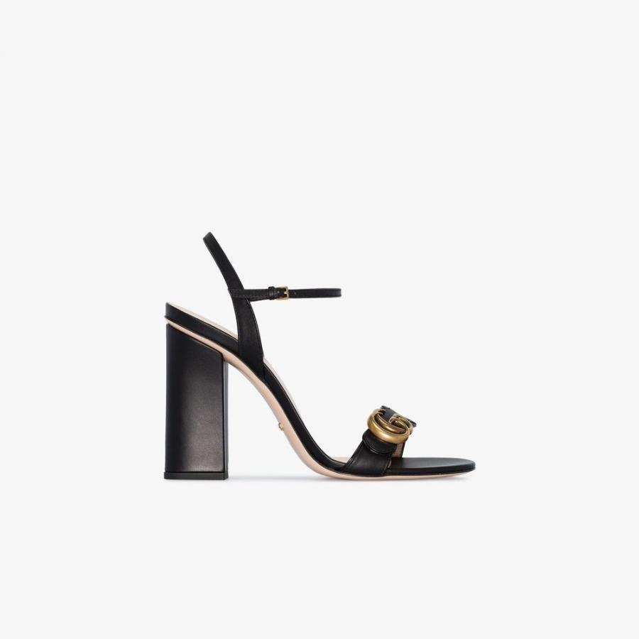 グッチ Gucci レディース サンダル ミュール シューズ 靴 Black Marmont 105 Logo Sandals Black Www Arilab Com Tr Index Php