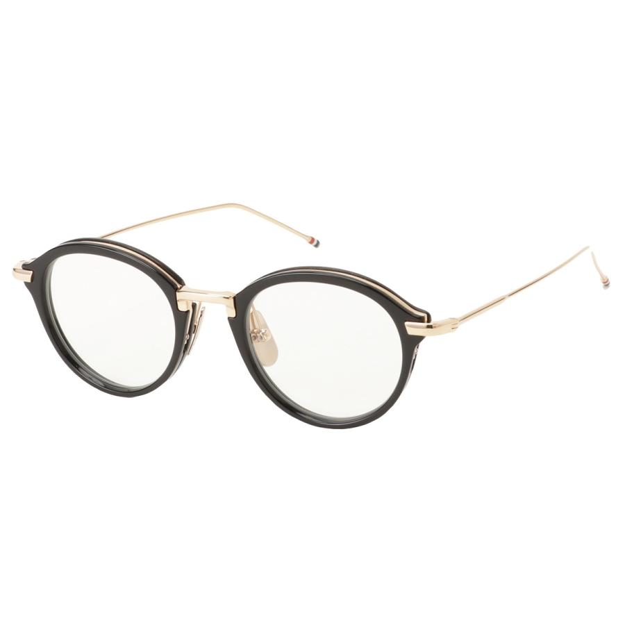 超歓迎 トム ブラウン Thom Browne メンズ メガネ サングラス Glasses Tb 011 A Black White Gold ボストン 眼鏡 保証書付 Atlascarsltd Com