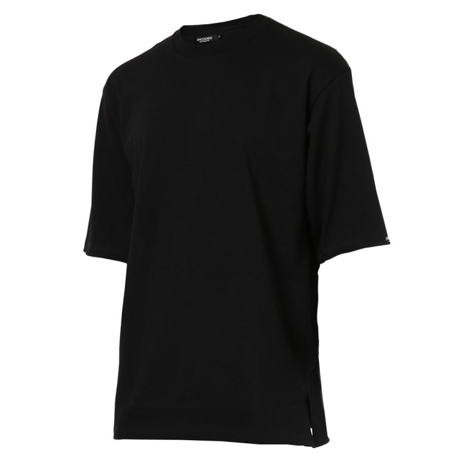 【Oversized half-sleeve T-shirt】Black