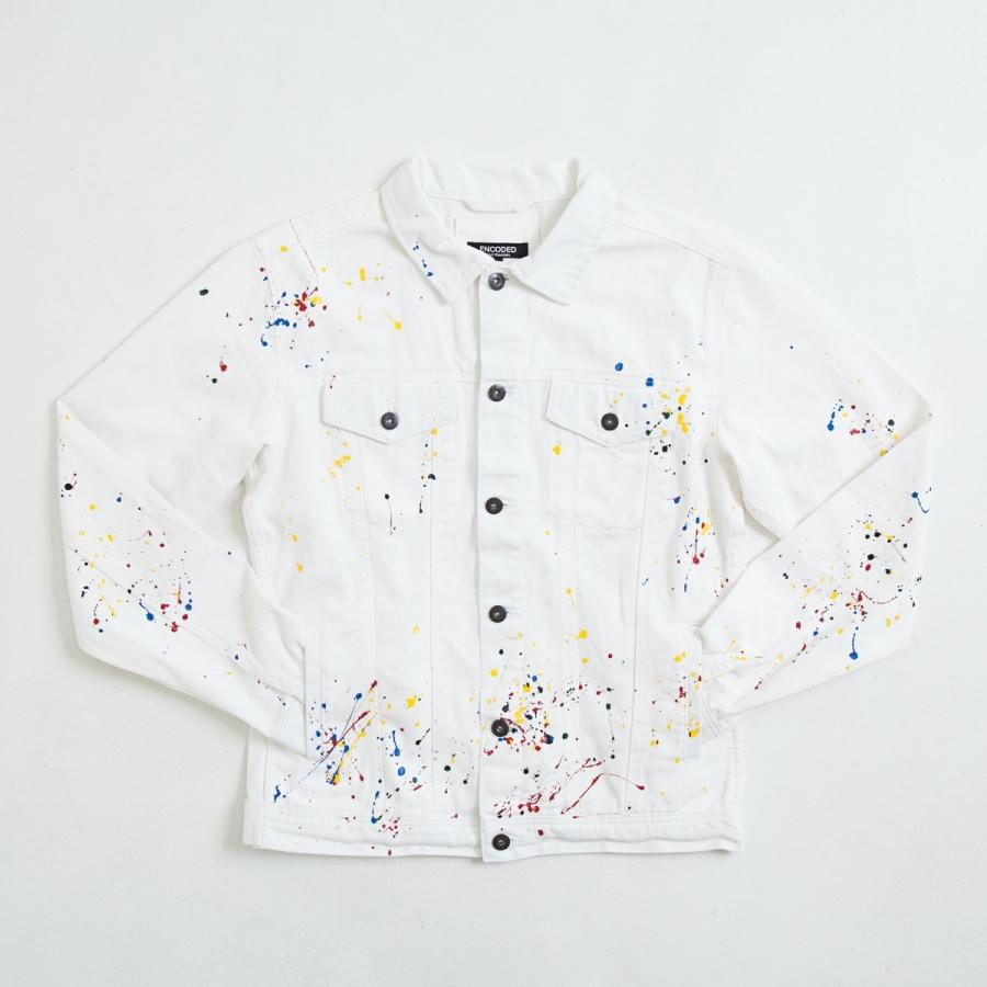 【DROP PAINT DENIM JACKET】white