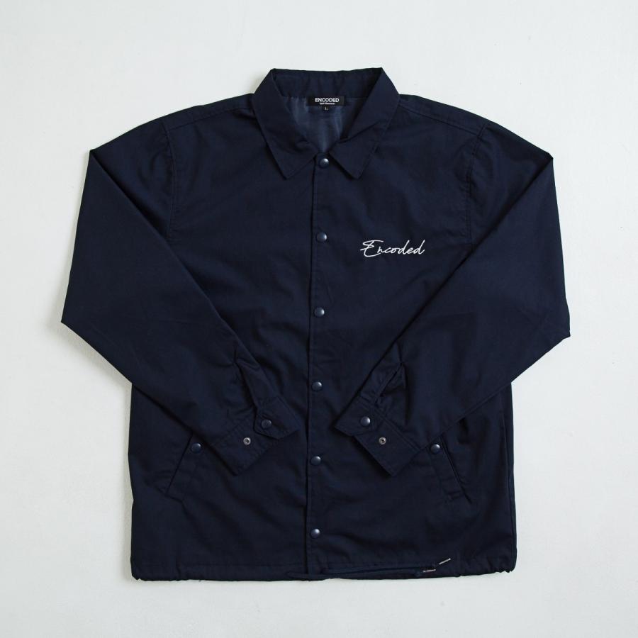 【TRIANGLE EMBLEM COACH JACKET】navy