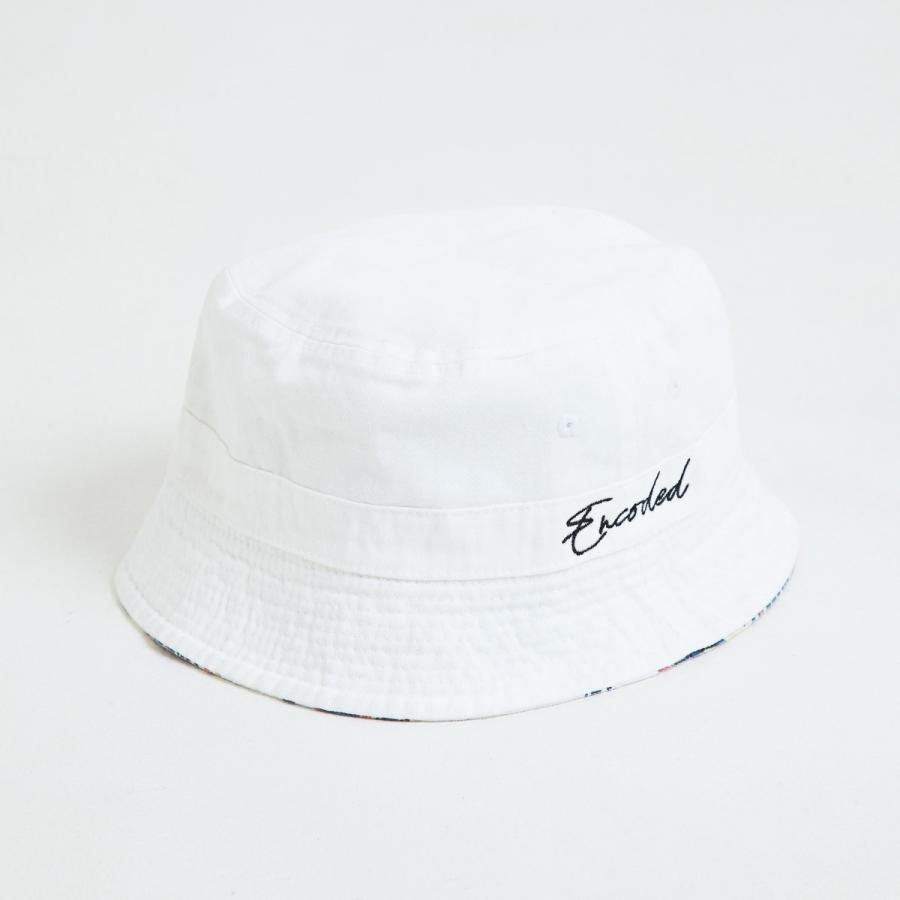 【ENBROIDERY REVERSIBLE BUCKET HAT】white