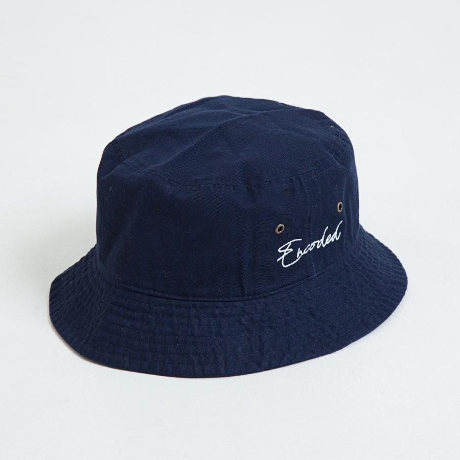 【ENBROIDERY SOLID BUCKET HAT】navy
