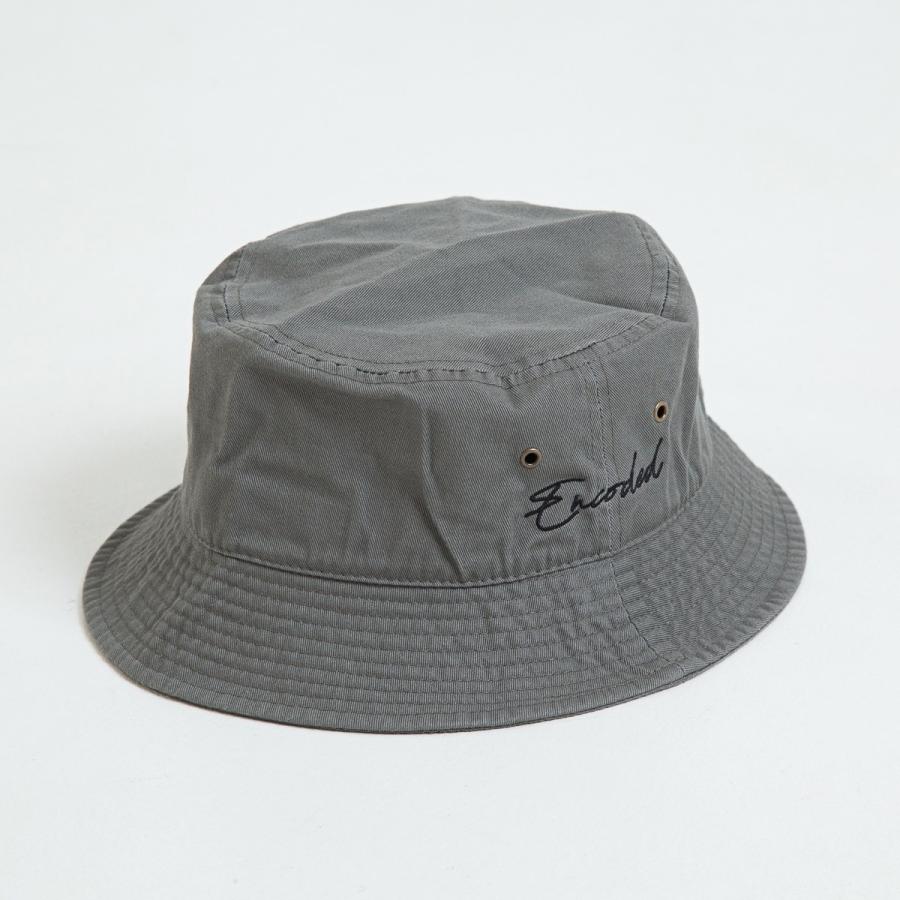 【ENBROIDERY SOLID BUCKET HAT】olive