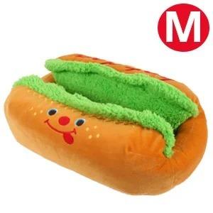 フェレット ベッド　PP ホットドッグカドラーM 5654 クッション 　犬 ドッグ マット ラウンド型 カドラー 小型犬 冬用 秋用