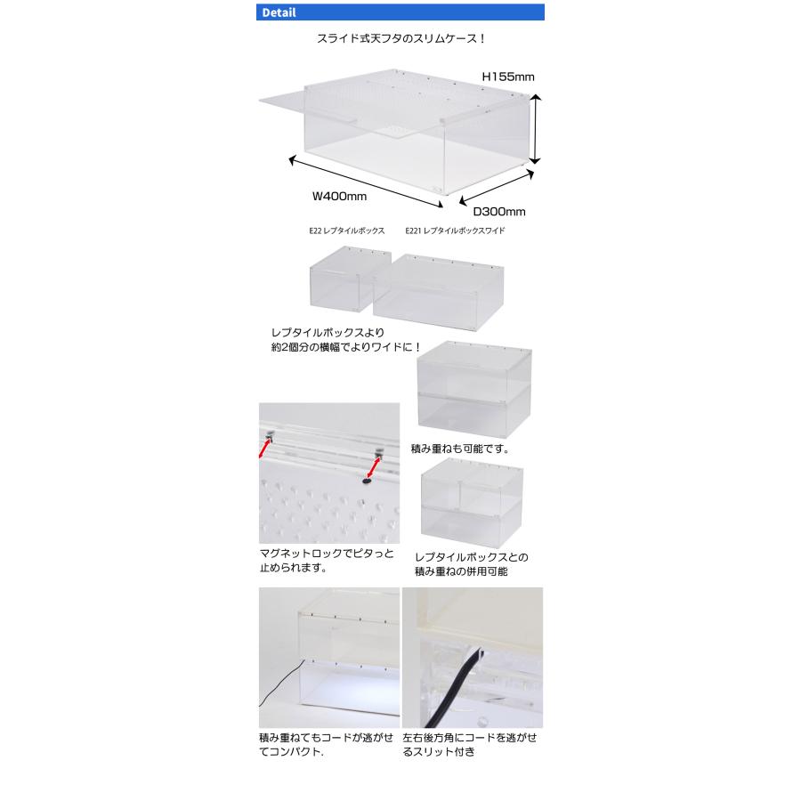 爬虫類 飼育ケース お取り寄せ 三晃商会 Repti wild レプタイルボックス WIDE ワイド 爬虫類 両生類 昆虫 飼育ケージ ハウス ケース NK｜ferretwd｜02