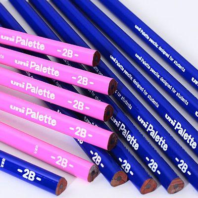 三菱鉛筆 三角軸 Uni Palette 12本入 B・2B かきかたえんぴつ 文具