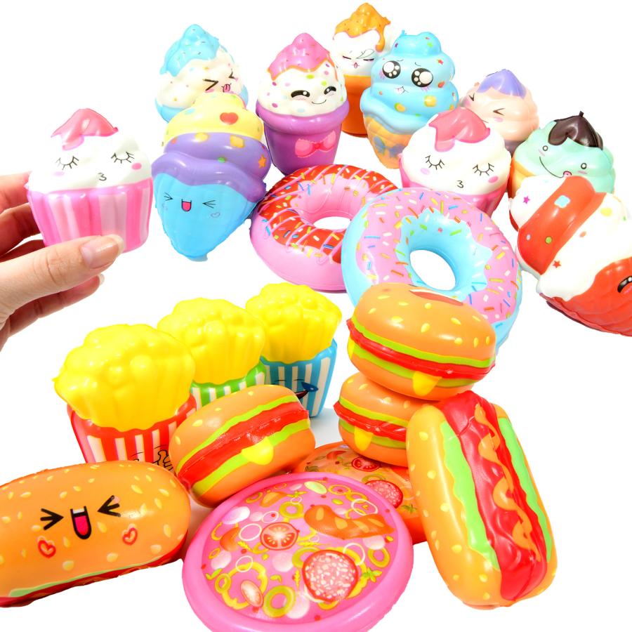 かわいい スイーツ スクイーズ 24個装入 景品 おもちゃ お祭り 縁日