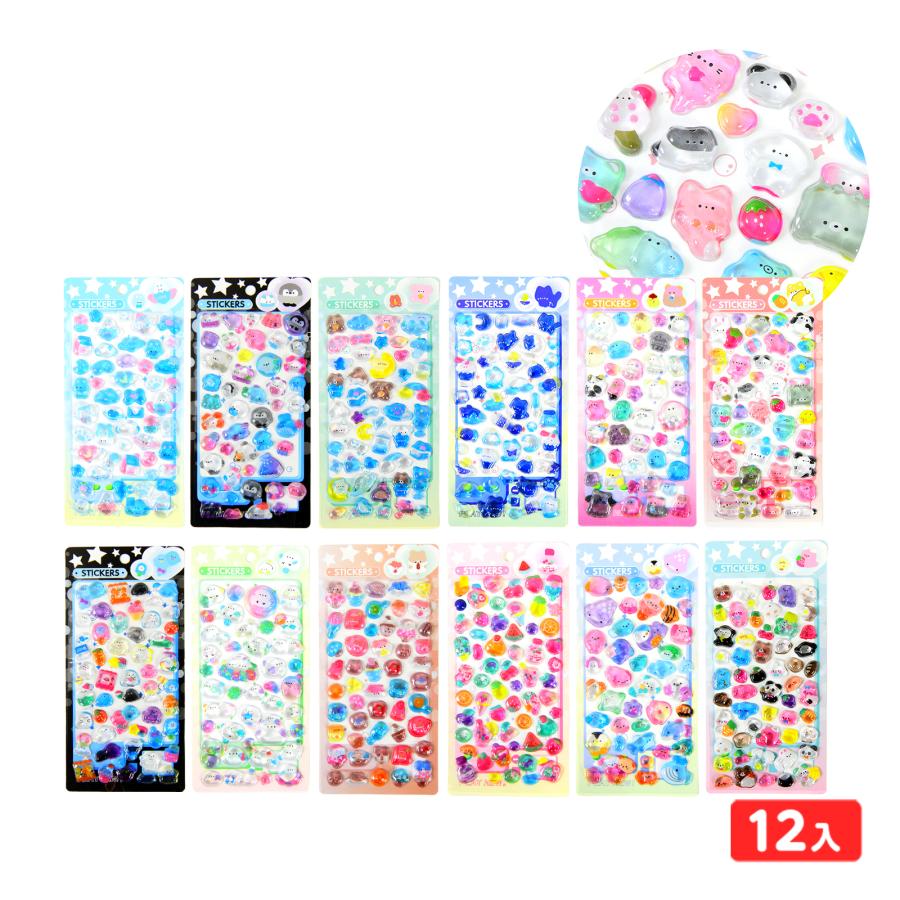 ぷにぷに クリアシール 12個装入 景品 おもちゃ お祭り 縁日 送料無料