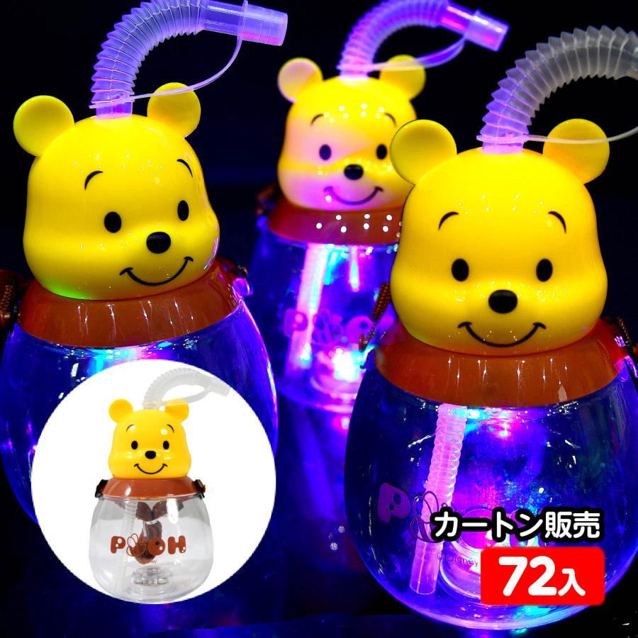 72個セット カートン販売／光る くまのプーさん ポットボトル 500ml