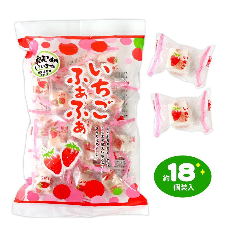 いちごふぁふぁ 190g(約18個装入) 駄菓子 お菓子 おかし 縁日 景品