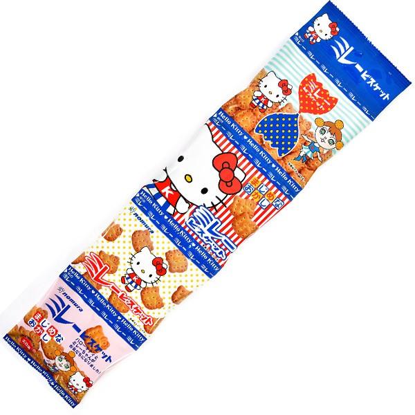 野村煎豆加工店 ハローキティ ミレービスケット 4連 駄菓子 お菓子