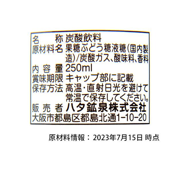 ペットボトルラムネ ハタ PETラムネですよ (ビー玉入) 250ml 60本入 ラムネ 飲料 ラムネ飲料 業務用 送料無料 沖縄・離島発送不可 縁日 景品 問屋 お祭り 子供｜festival-plaza｜04