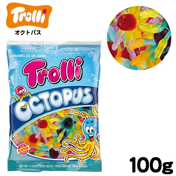 Trolli トローリー オクトパス 100g 駄菓子 お菓子 おかし 縁日 景品 問屋 お祭り 子供 おもちゃ 祭り 縁日用品 屋台 イベント｜festival-plaza