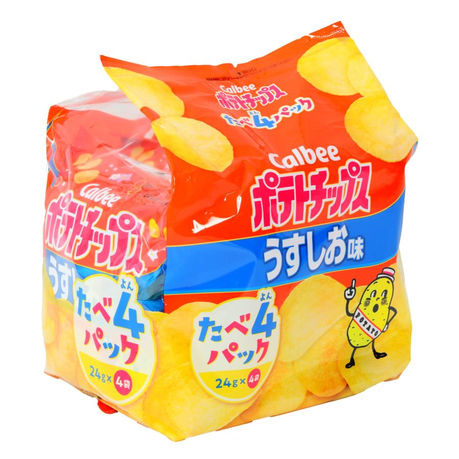 サッポロポテト カルビー ポテトチップス うすしお味 たべよんパック 4