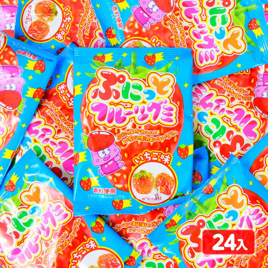 やおきん ぷにっと フルーツグミ いちご味 24個装入 駄菓子 お菓子