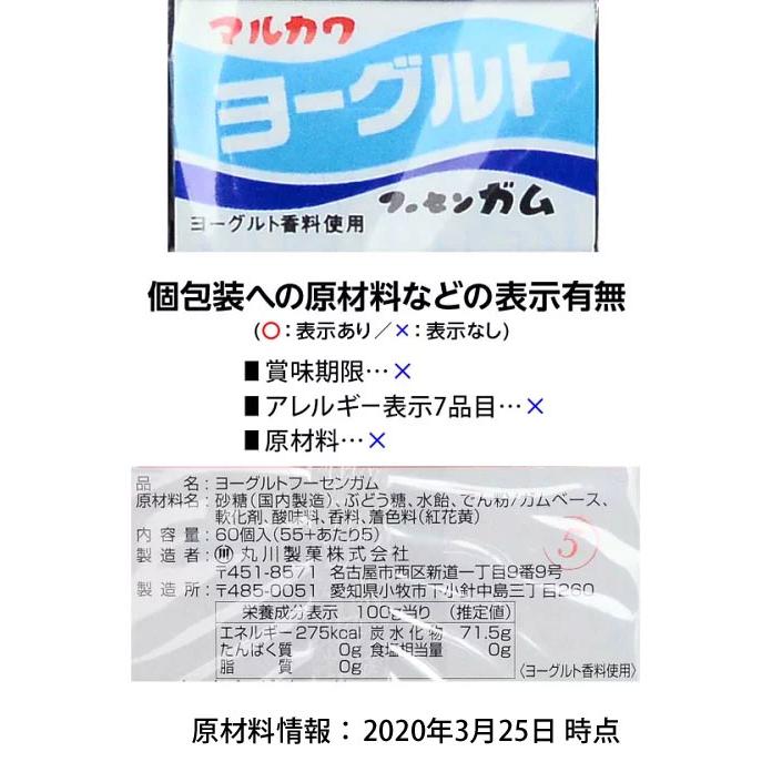 マルカワ 角型ガム 55個入 駄菓子 お菓子 おかし 縁日 景品 問屋 お祭り 子供 おもちゃ 祭り 縁日用品 屋台 イベント｜festival-plaza｜09