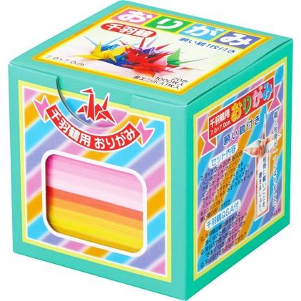 トーヨー ボックスケース入り 7cm 千羽鶴用おりがみ 1000枚入 縁日