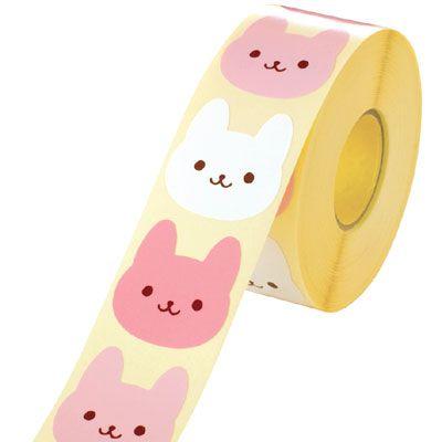 US-1RS うさこロールシール 500枚 包装 ギフト ラッピング 縁日 景品