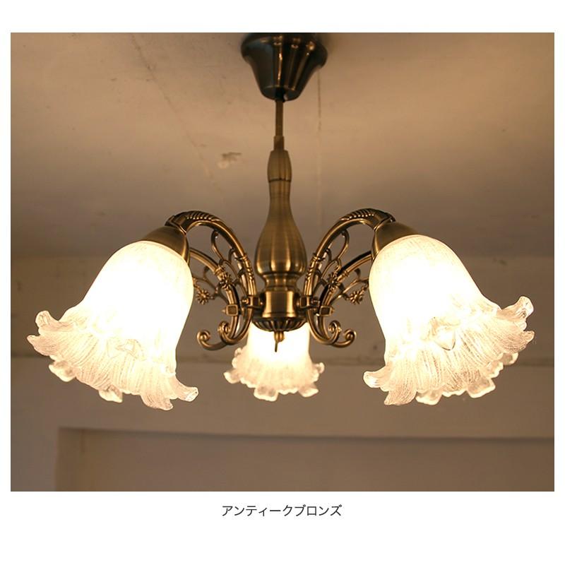 シャンデリア ラ・ヴェリテ 5灯 アンティーク ホワイト
