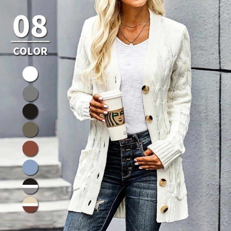 ニットカーディガン レディース 春 秋 冬 カーディガン ニット コーディガン ケーブル編み ロング 厚手 ゆったり 羽織り Fz2 Zxs Fevstyle 通販 Yahoo ショッピング