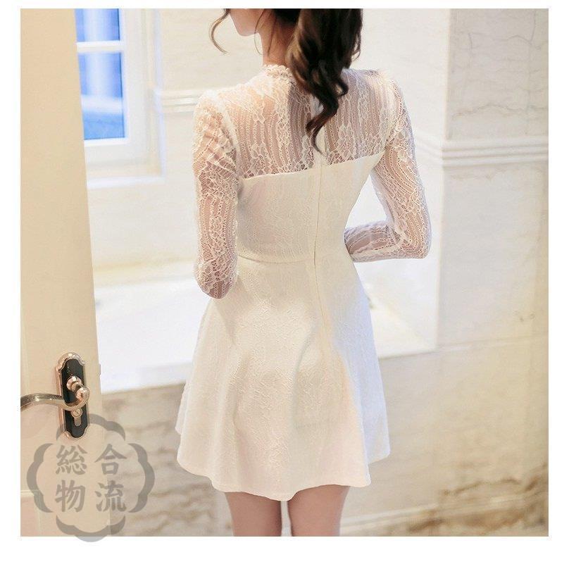 激安 商店街 レースワンピース ワンピース 春 ワンピース 春ワンピ 白ワンピース 長袖 ファッション レディースファッション 公認ストア Www Cte Uerj Br