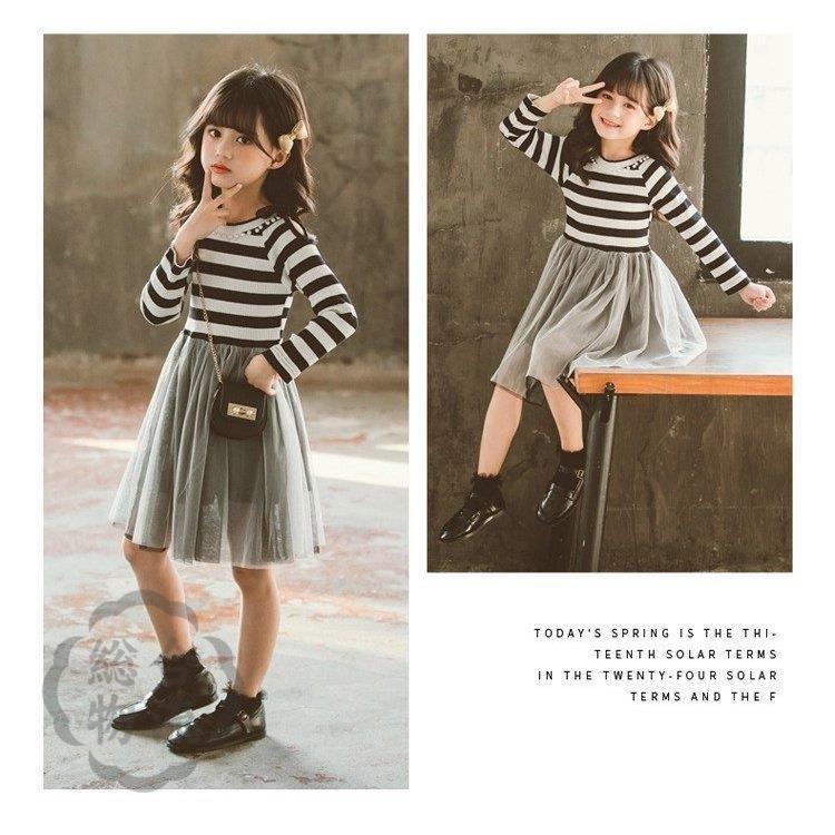 超大特価 子供服 女の子 ワンピース 春秋冬 長袖 ストライプ 2色 柔らか オシャレ お嬢様 カワイイ オシャレ 通園通学 結婚式 卒園 入園 入学 110 160cm ワンピース チュニック サイズ 1cm Www We Job Com