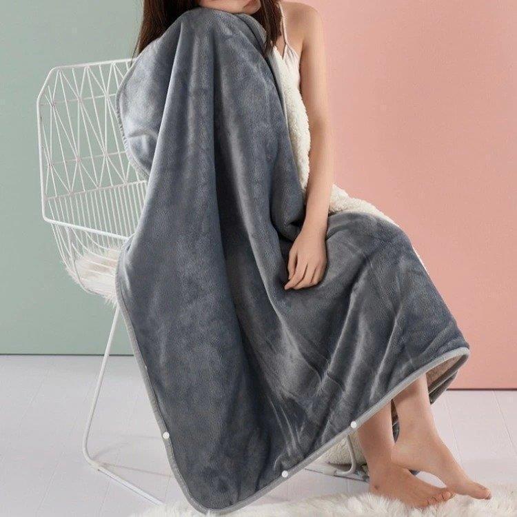人気提案 ブランケット 大判 おしゃれ ひざ掛け ポンチョ 冬 着る毛布 かわいい 裏ボア 厚手 ボタン付き フリース 腰巻き 洗える 暖かい あったか 大きい 肩掛け もこもこ Aynaelda Com