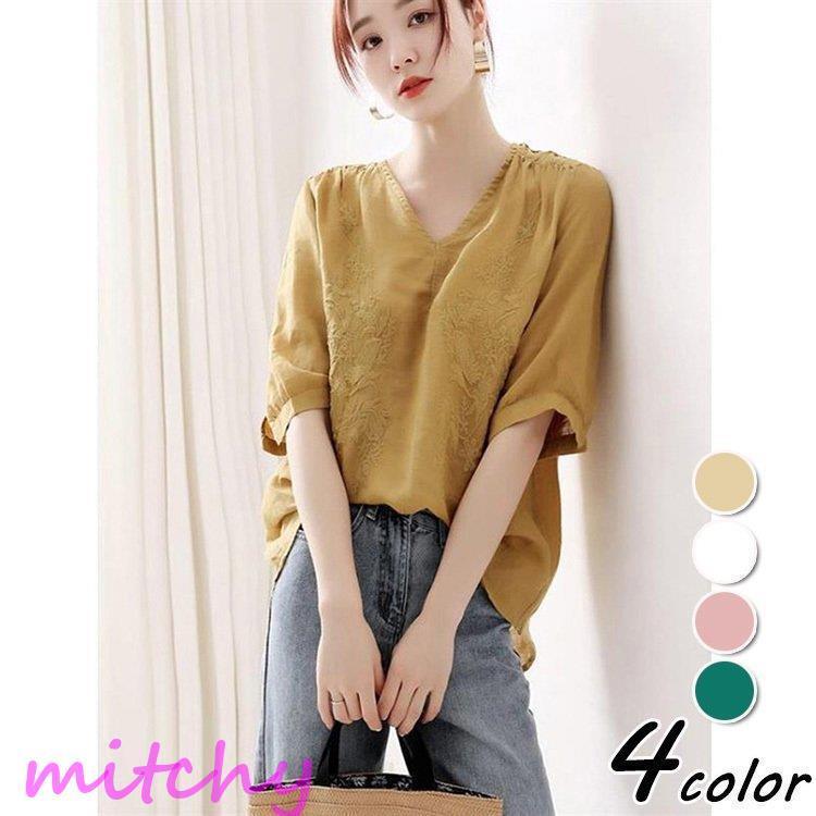 ファッション 完成品 ブラウス レディース 40代 春夏新作 オシャレブラウス 白リネンシャツ 半袖トップス レース刺繍 Vネックブラウス上品 大人 通勤ol ゆったりシャツ 30代 50代 B0ayrdclcu Www Newtrendcustomtrailer Com