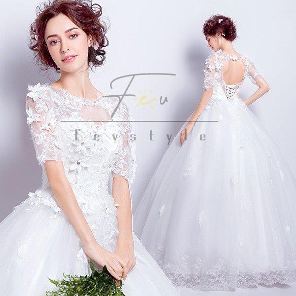 通販新作 ウエディングドレス エンパイア 半袖 二次会 ウェディングドレス 結婚式 安い プリンセス 花嫁 ドレス 白 披露宴 ロングドレス ブライダル 大きいサイズ あす楽即納 Superavila Com