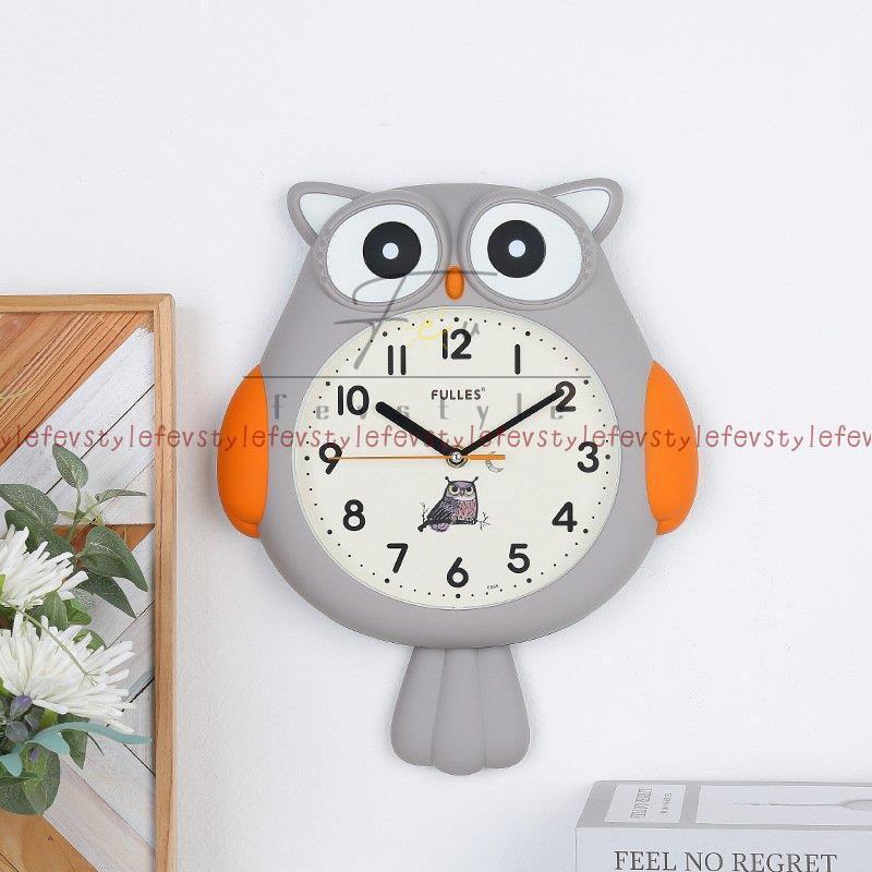 フクロウのかわいい掛け時計の寝室の静音の個性的な時計の客間,7 | opal.bo