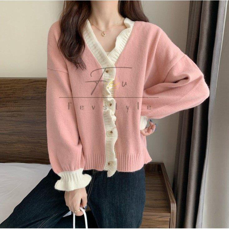 新素材新作 カーディガンレディースカーデニットニットカーデ長袖ニット洗える春ニットきれいめ春秋冬ラッフル袖ボリュームキレイめ可愛い通勤 カーディガン カラー パープル Cubahablemosdenegocios Com