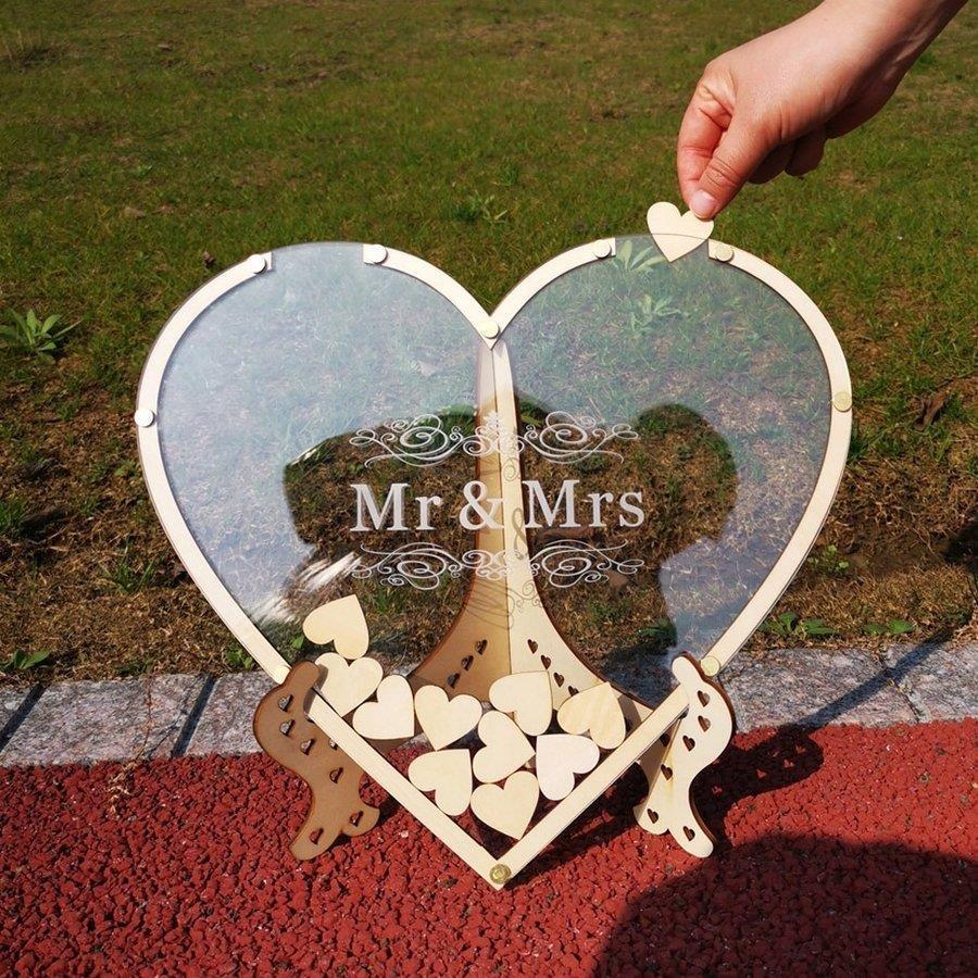 当店一番人気 結婚式 木製 ゲストブック ウエディングドロップス ウエディングドロップス ハート 演出 装飾 婚礼 Www Solidarite Numerique Fr