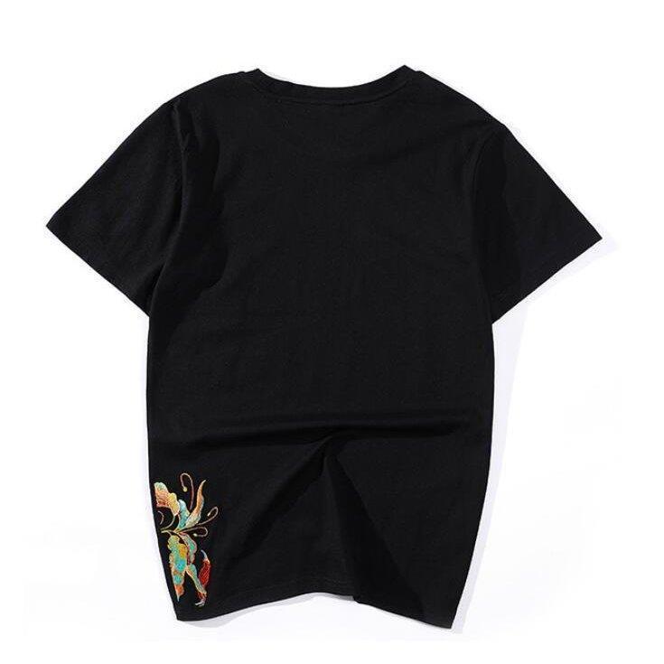 カジュアルティシャツ メンズ Tシャツ 花柄 Tシャツ 恋人トップス半袖t Shirt 刺繍スウェット上着クルーネック お洒落カッコイイ 夏物コットン Nz3 Fevstyle 通販 Yahoo ショッピング