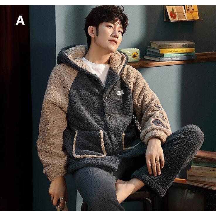 パジャマ メンズ 上下セット 暖かい ふわもこ モコモコ 厚手 フード付き ナイトウェア ルームウェア 2点セット 冬用 紳士用 厚手 防寒 もこもこ 部屋着 寝間着 P Fevstyle 通販 Yahoo ショッピング