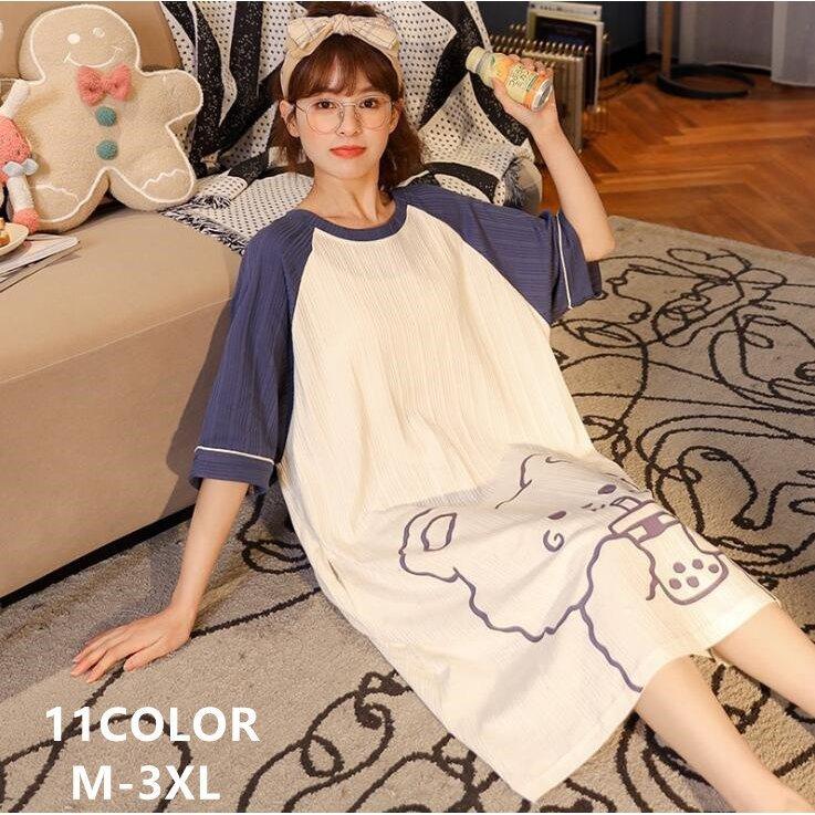 在庫一掃 ネグリジェ パジャマ レディース 夏 春秋新作 半袖ワンピース カジュアル ルームウェア 大きいサイズネグリジェ フレア ロング丈ワンピ 部屋着 寝巻き ギフト お歳暮 Www Sei Ba Gov Br