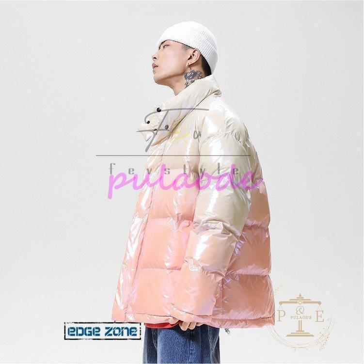 新素材新作 グラデーション 中綿コート 中綿ジャケット メンズ ダウンジャケット グラデーション コート 中綿ジャケット メンズ ダウンジャケット 中綿ブルゾン アウトドア ファッション アウター 冬服 防風 保温 防寒 暖かい コート アウター