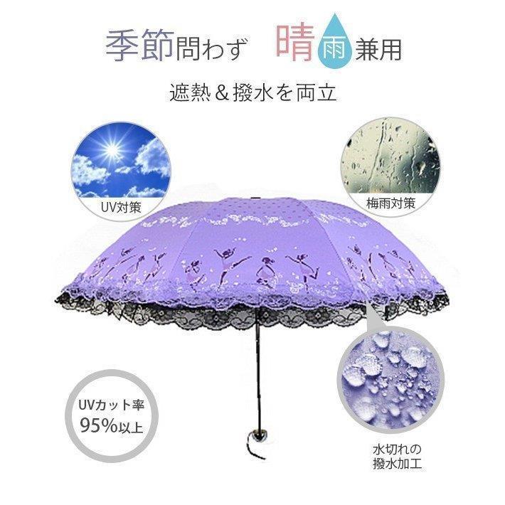 安い割引 日傘 晴雨兼用 レディース 折りたたみ傘 完全遮光 軽量 遮熱 遮光 Uvカット ドット柄 花柄 フリル レース 完全遮光 日傘 晴雨兼用 レディース 折りたたみ傘 フリル レース 子ども用ファッション小物