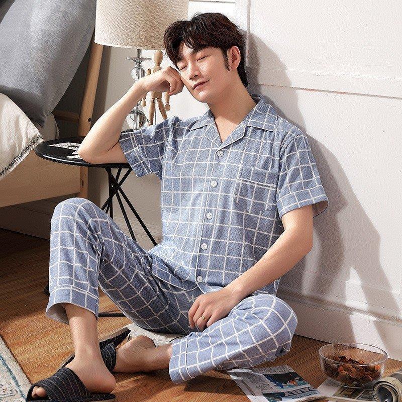 メンズファッション 2種類選べる パジャマ セットアップ メンズ 部屋着 ルームウェア 上下セット トップス 前開き 半袖 折り襟 長ズボン チェック柄 格子柄 デザイン豊富 カラー Eckgt3ttm4 Refugioneumeyer Com