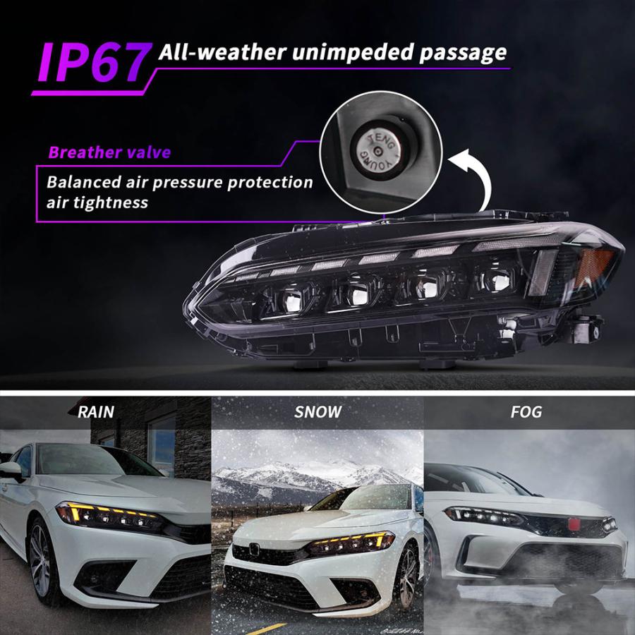 ホンダ シビック ヘッドライト 左 ホンダ シビック 11TH 2022-2024 日本仕様品 LED ヘッドライト