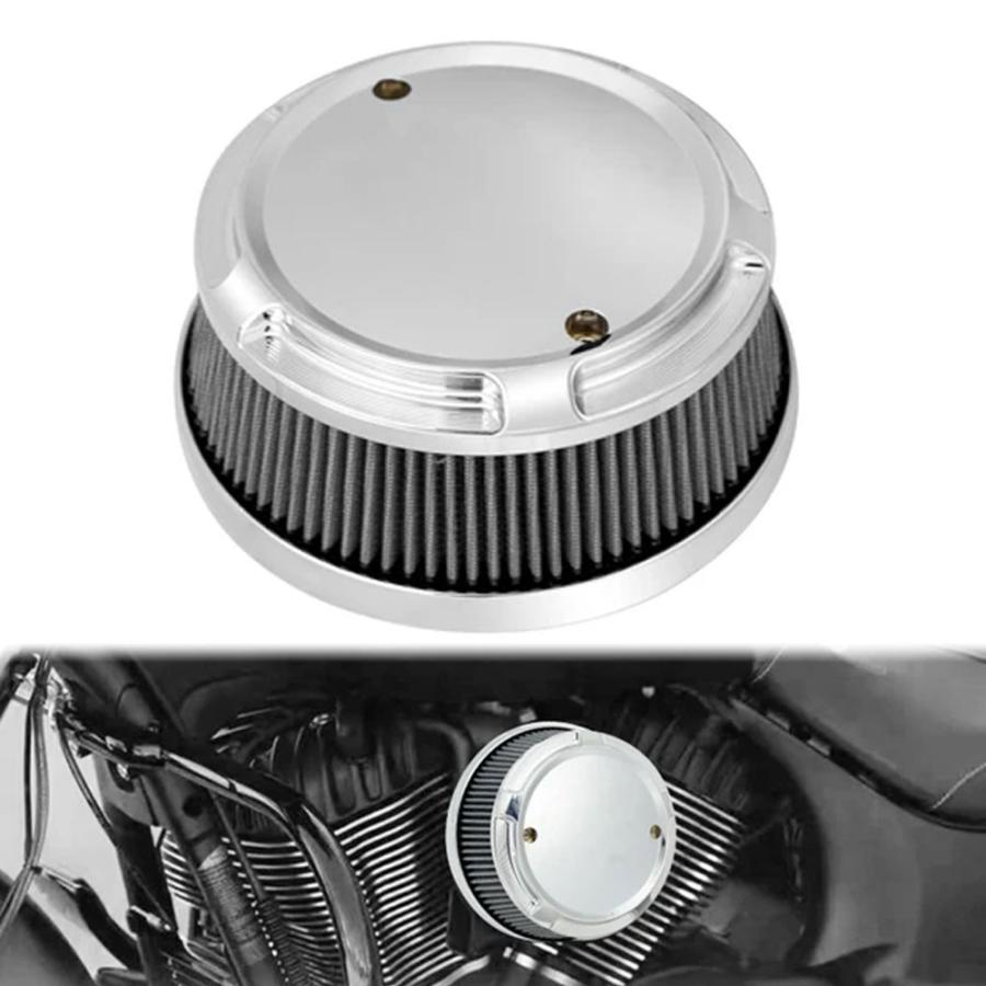 送料無料● インディアン チーフ チーフテン ダークホース クラシック ロードマスター14-23 エアリーナー エアフィルター クローム パーツ_4